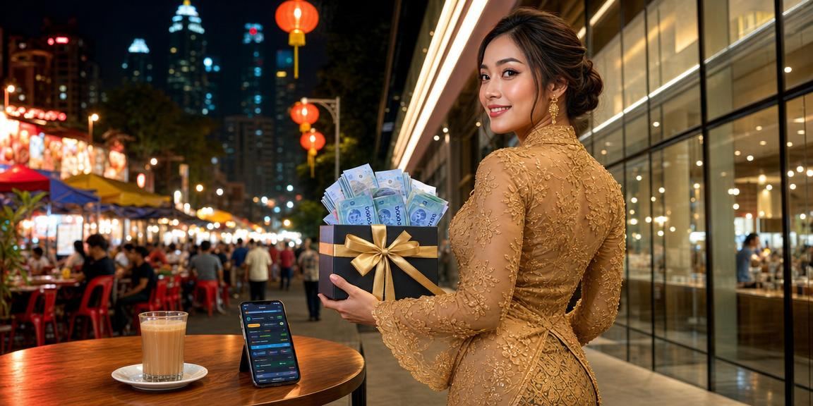 Pengguna mengakses platform ikiss88 melalui telefon pintar di Kuala Lumpur